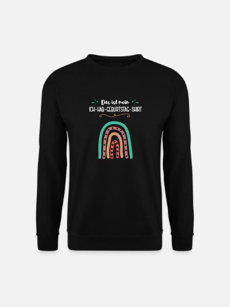 Ich habe Geburtstag Regenbogen Geburtstagskind Geb - Unisex Pullover - Schwarz