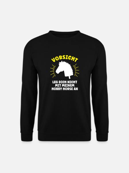 Hobby Horse Pferde Hobbyhorse Reiter Horses - Unisex Pullover - Schwarz