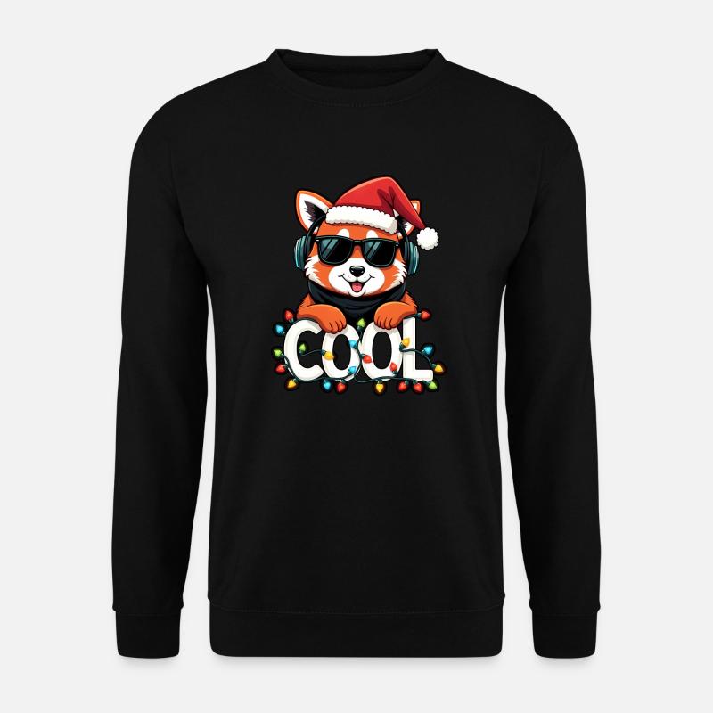 Cool Red Panda - Christmas - Unisex Sweatshirt - black
