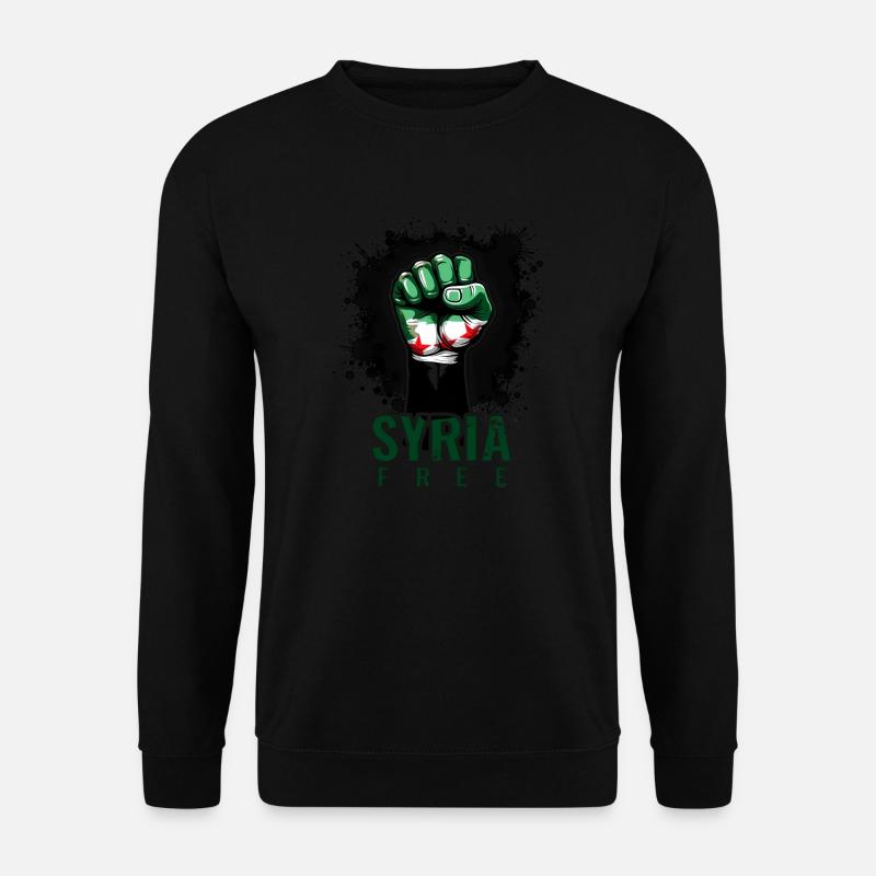 Free Syria Freies Syrien Hand Frauen - Unisex Pullover - Schwarz