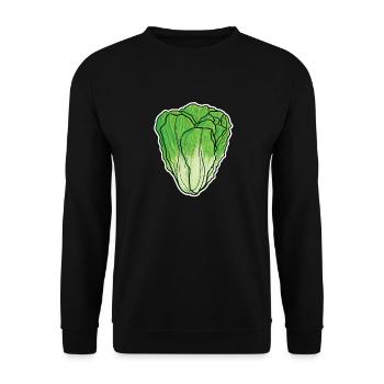 Salat Kostüm Karneval Eisbergsalat Gemüse Fasching - Unisex Pullover - Schwarz - Vorne - Alina (178cm) & Michal (187cm)