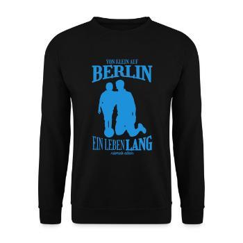 Berlin Football Tradition Gift - Unisex Sweatshirt - black - Front - Alina (178cm) & Michal (187cm)