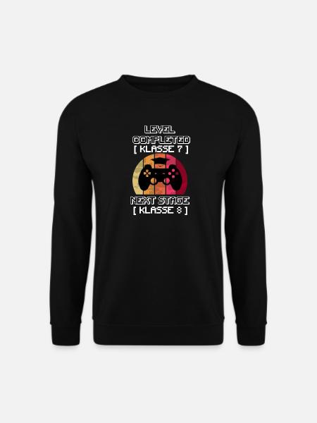 LEVEL COMPLETED KLASSE 7 auf 8 Next LvL der Schule - Unisex Pullover - Schwarz
