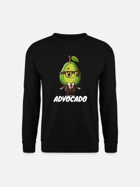 Avocado Anwalt Advokat Jurist Rechtsanwalt Vegan - Unisex sweater - sort