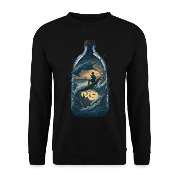 Angler Fishing - Unisex Sweatshirt - black - Front - Alina (178cm) & Michal (187cm)