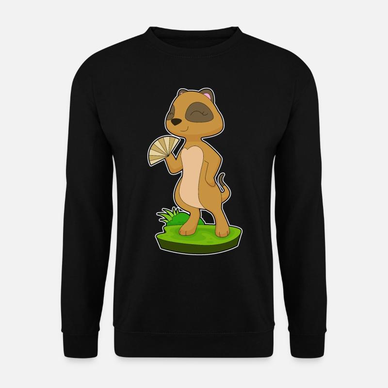 Erdmännchen Handventilator - Unisex Pullover - Schwarz