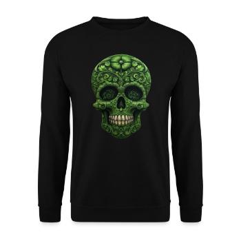 Fête de la Saint-Patrick - Crâne - Os irlandais - Sweat-shirt Unisexe - noir - Devant - Alina (178cm) & Michal (187cm)
