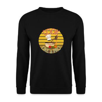 cook like a pro - Unisex Sweatshirt - black - Front - Alina (178cm) & Michal (187cm)