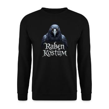 Rabe Kostüm Raben cooles Vogel Kostüm Karneval - Unisex Pullover - Schwarz - Vorne - Alina (178cm) & Michal (187cm)