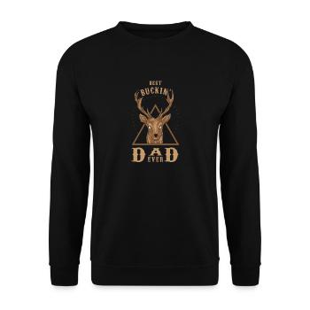 Best Hunting Dad - Unisex Sweatshirt - black - Front - Alina (178cm) & Michal (187cm)