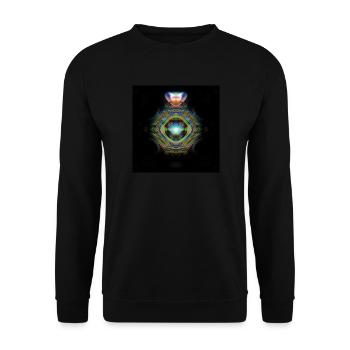Rainbow Flower - Unisex Pullover - Schwarz - Vorne - Alina (178cm) & Michal (187cm)