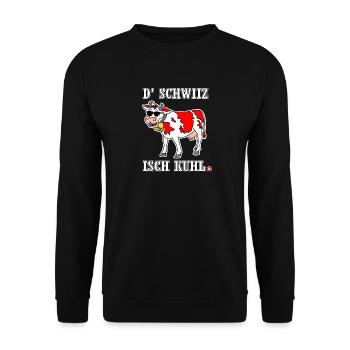 d' schwiiz isch kuhl - schweiz - Unisex Pullover - Schwarz - Vorne - Alina (178cm) & Michal (187cm)