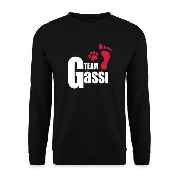 Team Gassi - Unisex Pullover - Schwarz - Vorne - Alina (178cm) & Michal (187cm)