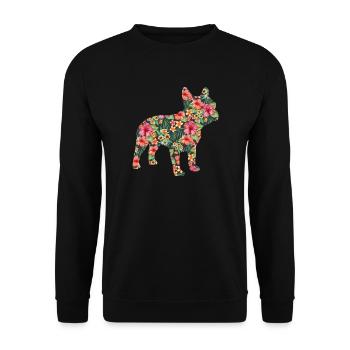 Frenchie Bulldog - French Bulldog - Unisex Sweatshirt - black - Front - Alina (178cm) & Michal (187cm)