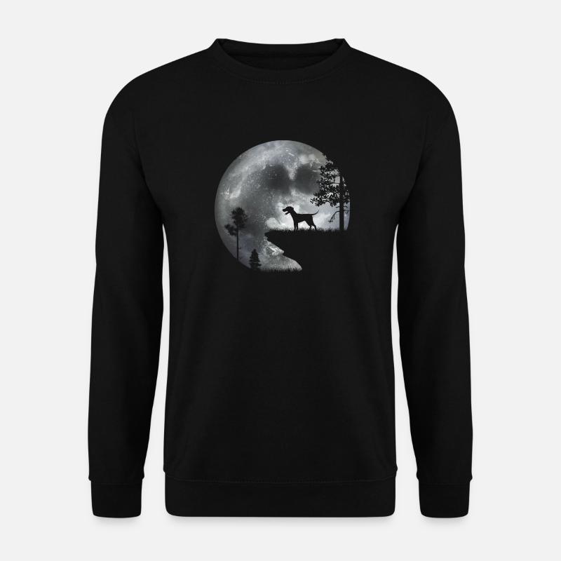 Dog in the moonlight - Unisex Sweatshirt - black