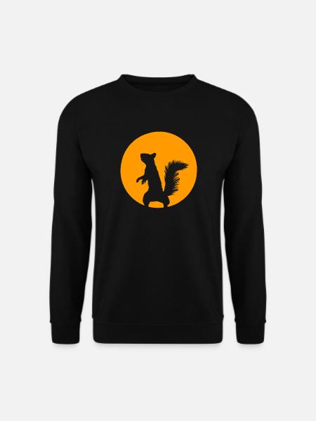 Eichhörnchen im Mondschein - Unisex Pullover - Schwarz