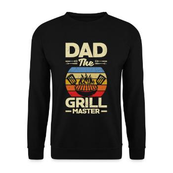 Papa Le Grill BBQ de la fête des pères - Sweat-shirt Unisexe - noir - Devant - Alina (178cm) & Michal (187cm)