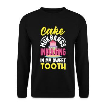 Mukbang and Cake - Unisex Sweatshirt - black - Front - Alina (178cm) & Michal (187cm)