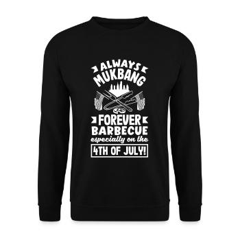Mukbang and Barbecue on 4th of July - Unisex Sweatshirt - black - Front - Alina (178cm) & Michal (187cm)