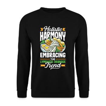 Harmonie holistique embrassant le drainage lymphatique - Sweat-shirt Unisexe - noir - Devant - Alina (178cm) & Michal (187cm)