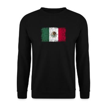 Mexican Flag Mexico Mexico Flag - Unisex Sweatshirt - black - Front - Alina (178cm) & Michal (187cm)