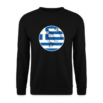Drapeau grec - Sweat-shirt Unisexe - noir - Devant - Alina (178cm) & Michal (187cm)