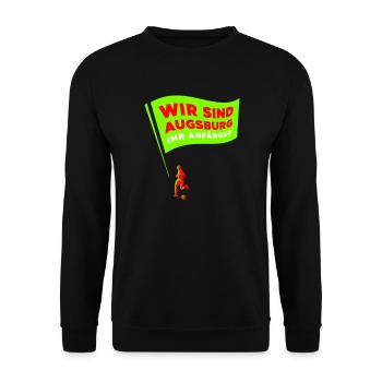 WIR SIND AUGSBURG – IHR ANFÄNGER ! - Unisex Pullover - Schwarz - Vorne - Alina (178cm) & Michal (187cm)