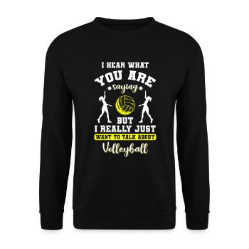 Sports Player Heartbeat - Unisex Sweatshirt - black - Front - Alina (178cm) & Michal (187cm)