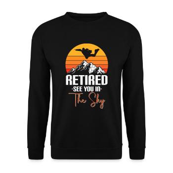 Paragliding Sport Skydiver Pilot - Unisex Sweatshirt - black - Front - Alina (178cm) & Michal (187cm)