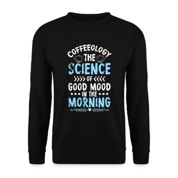 Coffee Bean Cup Early Riser - Unisex Sweatshirt - black - Front - Alina (178cm) & Michal (187cm)