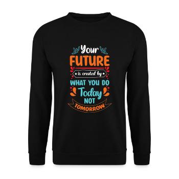 Boss Career Office Humor - Unisex Sweatshirt - black - Front - Alina (178cm) & Michal (187cm)