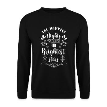 Stern Sternenhimmel Astronomie Weltraum - Unisex Pullover - Schwarz - Vorne - Alina (178cm) & Michal (187cm)
