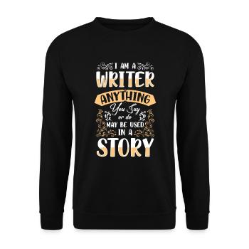 Writers Reading Books - Unisex Sweatshirt - black - Front - Alina (178cm) & Michal (187cm)