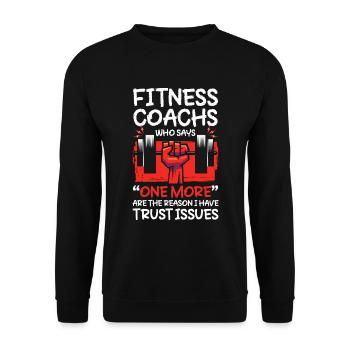 Fitness Trainer Endurance Training - Unisex Sweatshirt - black - Front - Alina (178cm) & Michal (187cm)
