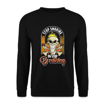 Discipline de la cigarette Poumons de cigarette - Sweat-shirt Unisexe - noir - Devant - Alina (178cm) & Michal (187cm)