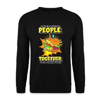 Comic Comics Fangirl - Unisex Sweatshirt - black - Front - Alina (178cm) & Michal (187cm)