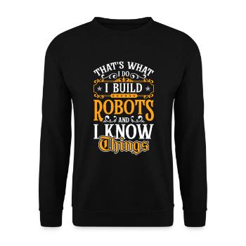 Machine Robotics Robotnik - Unisex Sweatshirt - black - Front - Alina (178cm) & Michal (187cm)