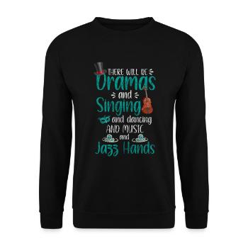 Bühne Bühnenbild Kino - Unisex Pullover - Schwarz - Vorne - Alina (178cm) & Michal (187cm)
