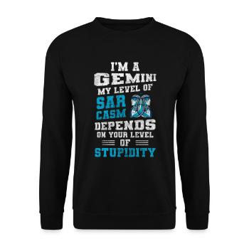 Zodiac sign zodiac element - Unisex Sweatshirt - black - Front - Alina (178cm) & Michal (187cm)