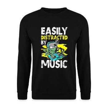 Music, partying, relaxing, dancing - Unisex Sweatshirt - black - Front - Alina (178cm) & Michal (187cm)