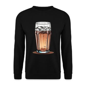 Cola-Glas - Unisex Pullover - Schwarz - Vorne - Alina (178cm) & Michal (187cm)