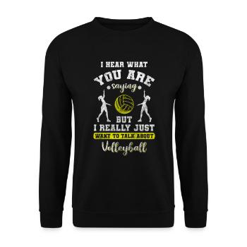 Volleyball Team Player Team Match - Unisex Sweatshirt - black - Front - Alina (178cm) & Michal (187cm)