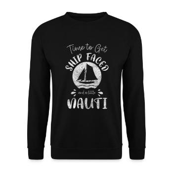 Sailboat Harbor Yacht Cruise - Unisex Sweatshirt - black - Front - Alina (178cm) & Michal (187cm)