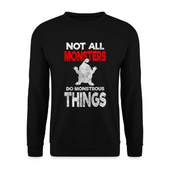 Horror Creature Family - Unisex Sweatshirt - black - Front - Alina (178cm) & Michal (187cm)