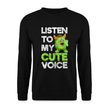 Monster Family - Unisex Sweatshirt - black - Front - Alina (178cm) & Michal (187cm)