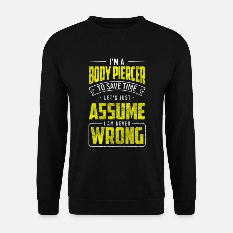 Artist Art Piercing Studio Plug - Sweat-shirt Unisexe - noir