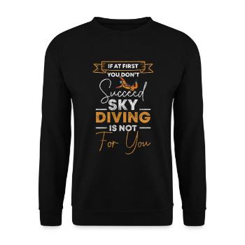 Parachutisme Avion Sport Vol - Sweat-shirt Unisexe - noir - Devant - Alina (178cm) & Michal (187cm)