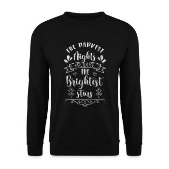 Astérisque de rêve d’étoile filante de ciel étoilé - Sweat-shirt Unisexe - noir - Devant - Alina (178cm) & Michal (187cm)