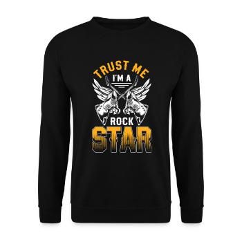 Chanteur de groupe de rock - Sweat-shirt Unisexe - noir - Devant - Alina (178cm) & Michal (187cm)