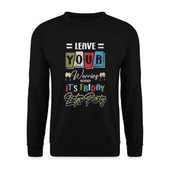 Celebration Birthday Beer Celebration - Unisex Sweatshirt - black - Front - Alina (178cm) & Michal (187cm)